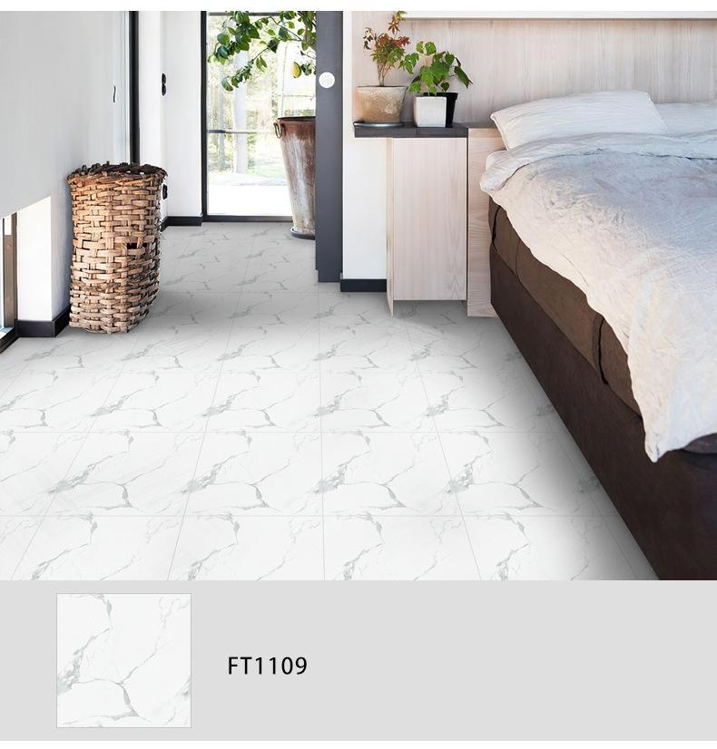 PVC加厚耐磨防潮室内装修地贴地板贴水泥地地贴厨房自粘仿瓷砖塑料卫生间批发纸铺的防木纹板厕所浴室硅藻