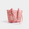 Bolso Grande Tejido de Paja para Mujer 2026 Nuevo Estilo Bolso de Hombro Versátil Bolso de Mano de Moda Cesta Tote Bolso Tejido