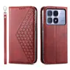 Funda abatible para teléfono Redmi K80 con patrón de diamantes, Funda para teléfono Xiaomi 17ULTRA con soporte para múltiples tarjetas y protección anticaída