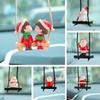 Comercio electrónico en el extranjero para Navidad Papá Noel muñeco de nieve regalo coche de dibujos animados colgante decoración de coche