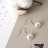 B263 nuevos aretes de perlas de agua dulce estilo coreano, gancho para la oreja colgante, temperamento de diosa, aretes de gancho para la oreja a juego