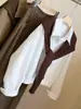 Chal de bloques de color estilo coreano, camisa amarilla de manga larga para mujer, nueva colección otoño 2026, relajada y elegante, camisa versátil A14398