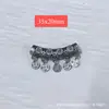 Pulsera de Plata Sanqi de Plata Vieja de Shanxi Colgante Estilo Étnico Borla Mariposa Tubo Curvo Encanto Accesorios para Pulsera DIY
