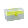 Herramientas de Plástico Transparente Caja de Herramientas Doméstica Portátil para Pintura de Estudiantes de Primaria Doble Capa Caja de Almacenamiento para Arte de Uñas Caja de Herramientas