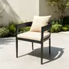 Silla de ratán para patio exterior, mesa y sillas de ocio, balcón al aire libre de jardín para el hogar, silla creativa con respaldo de cuerda para casa de huéspedes, mesa de café pequeña
