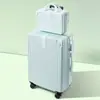 Maleta de Equipaje para Mujeres 2026 Nuevo Modelo Juego de Dos Maletas Estilo Coreano Maleta de Carrito para Estudiantes Maleta de Mano para Hombres Equipaje de Viaje Maleta de Cuero de Moda