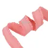En stock al por mayor encaje elástico de encaje bilateral de color de 2.5CM con encaje de oreja de madera cinturón elástico accesorios de joyería