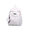 Versão Coreana da Nova Mochila Casual Nicho Simples Tie-Dye Mochila Escolar para Aluno do Ensino Fundamental Bolsa para Aluno Universitário Bolsa para Computador