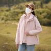 Chaqueta para exteriores de alta calidad para parejas, conjunto de dos piezas tres en uno, gorro removible, impermeable, cortavientos, traje de montañismo