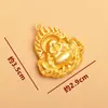 Accesorios color arena dorada llavero colgante accesorios pala dorada cabeza de Buda marca Dragón Kirin candado de larga vida artículos pequeños hechos a mano para DIY
