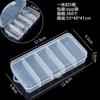 Caja de almacenamiento de escritorio de plástico dividida, con botones transparentes de 10, 15 y 24 piezas, para accesorios de pesca, joyas y cosméticos.