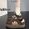 Zapatos de Entrenamiento Alemanes de Cuero Genuino con Suela Gruesa para Mujer 2026 Otoño/Invierno Nuevos Zapatos Deportivos Casuales de Bloque de Color Versátiles Zapatos para Estudiantes