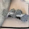 Nai Fu Wu Invierno Otoño Invierno Clip de Plátano con Lazo Tejido para el Cabello Clip Vertical para la Parte Posterior de la Cabeza Accesorios para el Cabello
