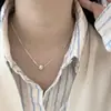 Collar Colgante Cuadrado Cepillado para Mujer, Moderno y Versátil, Cadena de Hueso de Serpiente Multicapa, Tendencia de Collar de Gama Alta de Nicho