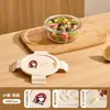 Xilekou Caja de Almuerzo de Vidrio Calentable en Microondas Caja Bento para Oficinistas, Contenedor Sellado de Grado Alimenticio para Conservar la Frescura