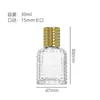 Botellas de Relleno de Perfume Transparentes en Stock al por Mayor 50ml Botellas de Relleno con Tapa de Rosca Botellas de Muestra de Perfume de Vidrio Portátiles de Moda