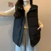 Nuevo Chaleco de Algodón con Relleno de Plumas Otoño e Invierno para Mujer Estilo Coreano Versátil Chaleco Cálido Cuello Alto Tendencia de Moda