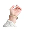 Pulsera de Ágata Natural para Mujer, Calcedonia Color Oro Champán, Pulsera de Jade Luna Blanca, Alta Transparencia de Hielo, Tipo Hielo, Regalo para Novia o Madre