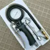 Manômetro de Pressão de Pneus de Alta Precisão com Cabeça de Enchimento, Enchimento, Esvaziamento, Medição de Pressão, Monitor de Pressão de Pneus para Triciclo
