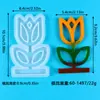 Molde para Gotejamento de Gel DIY Girassol Renderização Tulipa Vaso de Flores Vazio Enfeites Molde de Silicone Joias de Arte