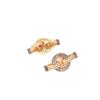 Chapado en Cobre Oro de 14K Disco de Zirconio Rosa Hebilla de Perlas Hecho a Mano DIY Pulsera Collar Bobina Conexión de Zirconio Púrpura