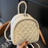 2025 Nueva Mochila de Verano Bordado Simple Estilo Coreano Moda Bolso de Hombro Multifuncional Bolso de Mano Romboidal para Mujer