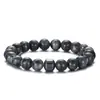 Europa y Estados Unidos transfronterizo más vendido piedra natural piedra volcánica piedra ojo de tigre pulsera de cuentas masculina imán pulsera magnética comercio exterior al por mayor