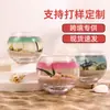 Velas Perfumadas de Cera de Gel con Arena Movediza, Flores Secas y Conchas, de Venta Caliente Transfronteriza, con 3 Fragancias Diferentes, Adornos de Bola de Cristal para el Hogar