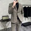 Chaqueta de Traje de Lana para Hombre Otoño Invierno 2026 Nueva Tendencia Primavera Otoño Chaqueta Simple a la Moda Top Estable Maduro