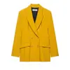 Moda Femenina 2026 Blazer Cruzado de Doble Botonadura Transfronterizo con Hombreras y Pantalones de Cintura Alta Ajustados