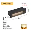 Luz de pie empotrada, Luz de escalón para exteriores, Luz de rodapié, Luz de esquina, Luz de pared lateral de pasillo, Carcasa de aluminio fundido a presión