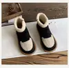 Botas de Neve Antiderrapantes Femininas Superfície de Pelúcia Birkenstock Botas Curtas 2026 Novo Estilo Fundo Plano Algodão Espessado com Veludo Interior Sapatos de Inverno Quentes