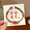 Pulsera de Estilo Étnico del Festival del Bote del Dragón con un Toque de Lujo, Pulsera de Hilo Chino de Cinco Colores, Pulsera Artesanal de Nicho Estilo Tíbet al por Mayor
