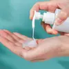 Botella de Loción Blanca Tipo Prensa, Botella de Plástico PET para Aceite Esencial, Botella Vacía de Champú de 250/300/400/500ml