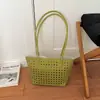 Bolsa Tote de Palha Trançada Grande Capacidade Verão 2026 Feminina Rústica Renda Bolsa Grande de Ombro Único Bolsa para Trajeto Suave de Axila