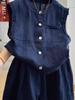 Conjunto Moderno y Elegante para Reducir la Edad para Mujeres, Chaleco sin Mangas de Talla Grande para Verano, Conjunto de Dos Piezas con Pantalones Cortos Casuales