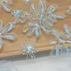 Tela Bordada Tridimensional, Tela de Malla para Hanfu Diy, Accesorios para Cheongsam, Tela Bordada
