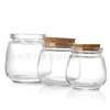 Polímero Corcho Vaso de Pudín de Vidrio Engrosado Sellado Vaso de Leche Resistente a Altas Temperaturas Botella de Yogur Corcho Venta al por Mayor Personalización