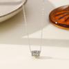 Prata de lei S925 temperamento all-match micro cravejado zircônia oca rolo corrente clavícula personalidade cravejado diamante alto nível de senso da Europa e Estados Unidos transfronteiriço