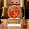 Nuevo Adorno de Escritorio Bandera Roja Decoración Clásica Roja Hogar Oficina Escritorio Adorno Tian Guan Ci Fu