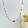 Colar Dopamina com Contas Azuis Design Clavícula Chinês Nicho Fresco Doce Leve Luxo Novo Versátil Colar Feminino