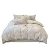 Juego de Ropa de Cama Floral Espesorado Cepillado 100% Algodón 2026, Juego de Cuatro Piezas de Algodón Puro, Funda Nórdica y Sábana de Cama Espesoradas para Otoño/Invierno, Productos de Alta Gama