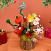 Ramo de Navidad, Regalo de Navidad, Decoraciones para Árbol de Navidad, Palo Retorcido de Flor de Lana, Decoraciones para Sala de Estar, Exportación de Alta Gama