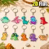 Plano 2D - 12 Globos Populares Retro Llavero Acrílico, Colgante para Bolso con Patrón de Montaña, 2D