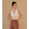 Colete Esportivo Feminino com Cinto e Bojo Roupa Íntima Esportiva Alça Cruzada Roupa de Yoga Costas Bonitas Top sem Mangas Roupa de Treino Fitness
