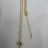 Nuevo collar de durian con circonita morada, elegante y de lujo, con cadena de clavícula con gota de agua violeta que combina con todo, colgante ligero y lujoso.