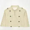2026 Verano Nuevo Europeo y Americano Transfronterizo Chaqueta Casual de Mujer a Rayas Doble Botonadura w016 21308