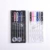 Kit de costura doméstico desechable de seis hilos con hebilla ordinaria, kit de costura para viaje, hotel, costura a mano, bolsa de almacenamiento, caja de costura de color