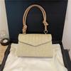 Bolso Cuadrado Pequeño de Paja Bolso de Mujer Bolso de Hombro Retro Bolso Popular de Este Año Bolso Cruzado Tejido Casual Nuevo para Mujer 2025