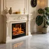 Lareira Holográfica de Alta Qualidade, Chama Simulada, para Casa, Interior, Embutida, Sala de Estar, Tela Eletrônica, Sombra, Armário Decorativo Francês
